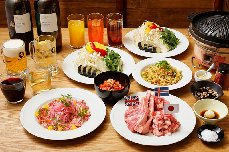 コースメニュー「超希少肉あり！３カ国食べ比べコース」