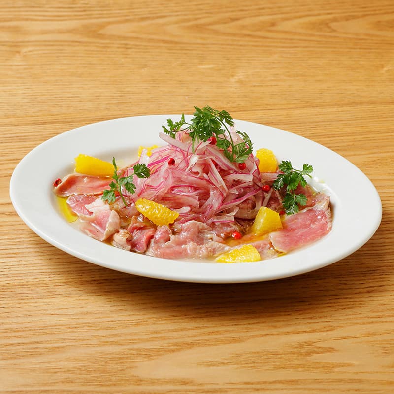 ラムのカルパッチョ〜オレンジ風味〜