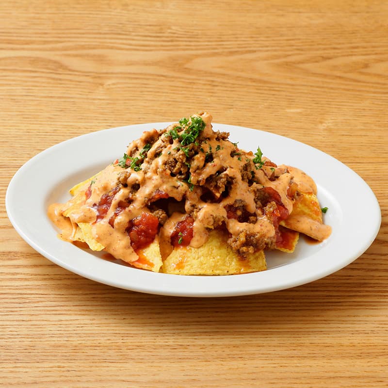 自家製羊肉タコミートのおつまみナチョス